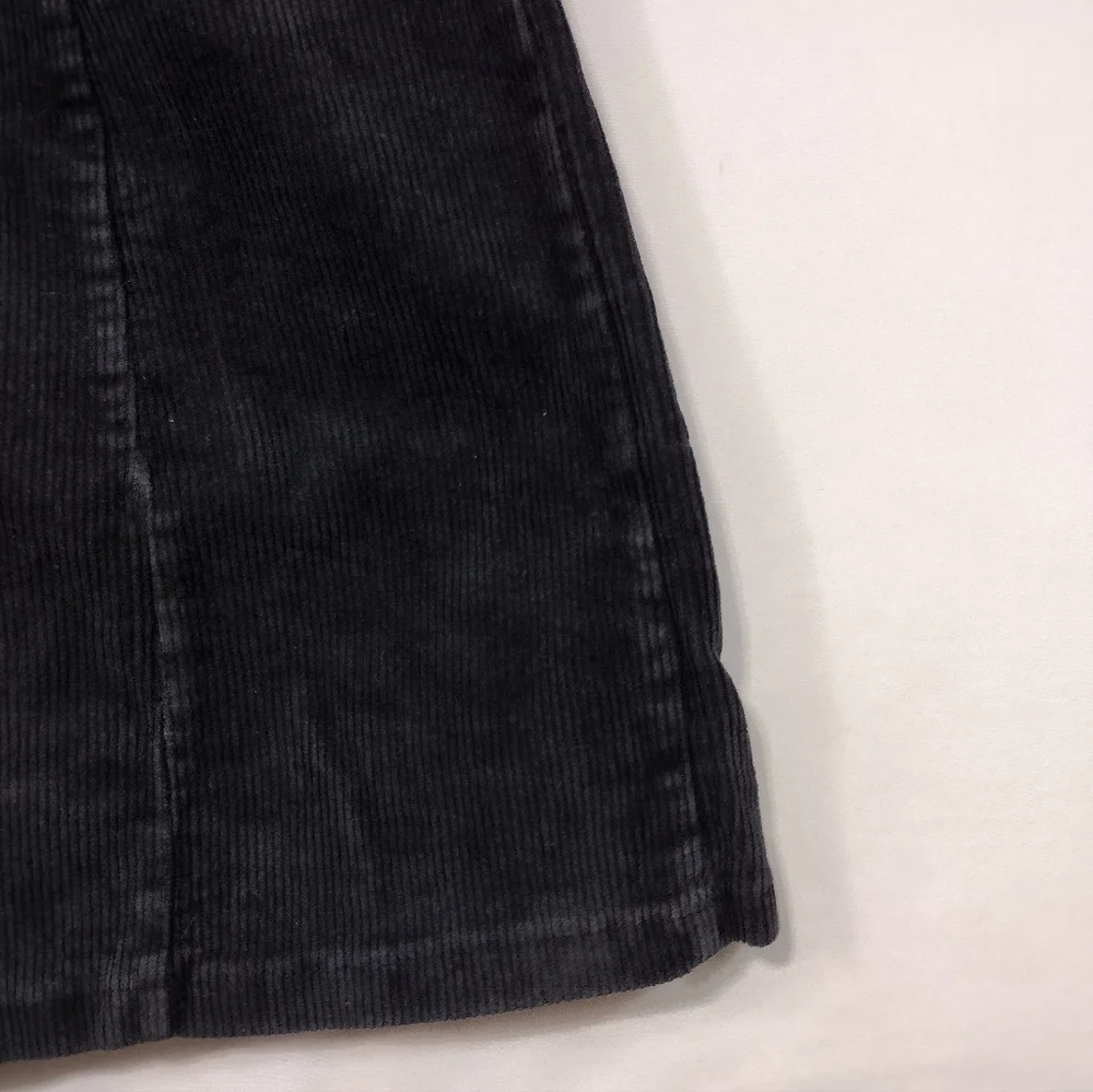 Brandy Melville A-line Corduroy Skirt Women's OS Black Preppy Academia Y2K 90s - Picture 4 of 7